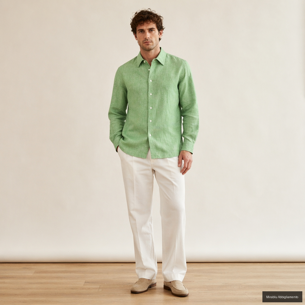 ALEA CAMICIA MANICA LUNGA STDIR00LW_1640 COL. VERDE CHIARO 21 - P/E 26 - AI 1