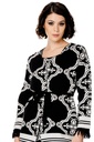 NOSECRETS CARDIGAN JACQUARD 233NS075CARDIGAN-LIQUIRIZIA_LATTE - A/I 23