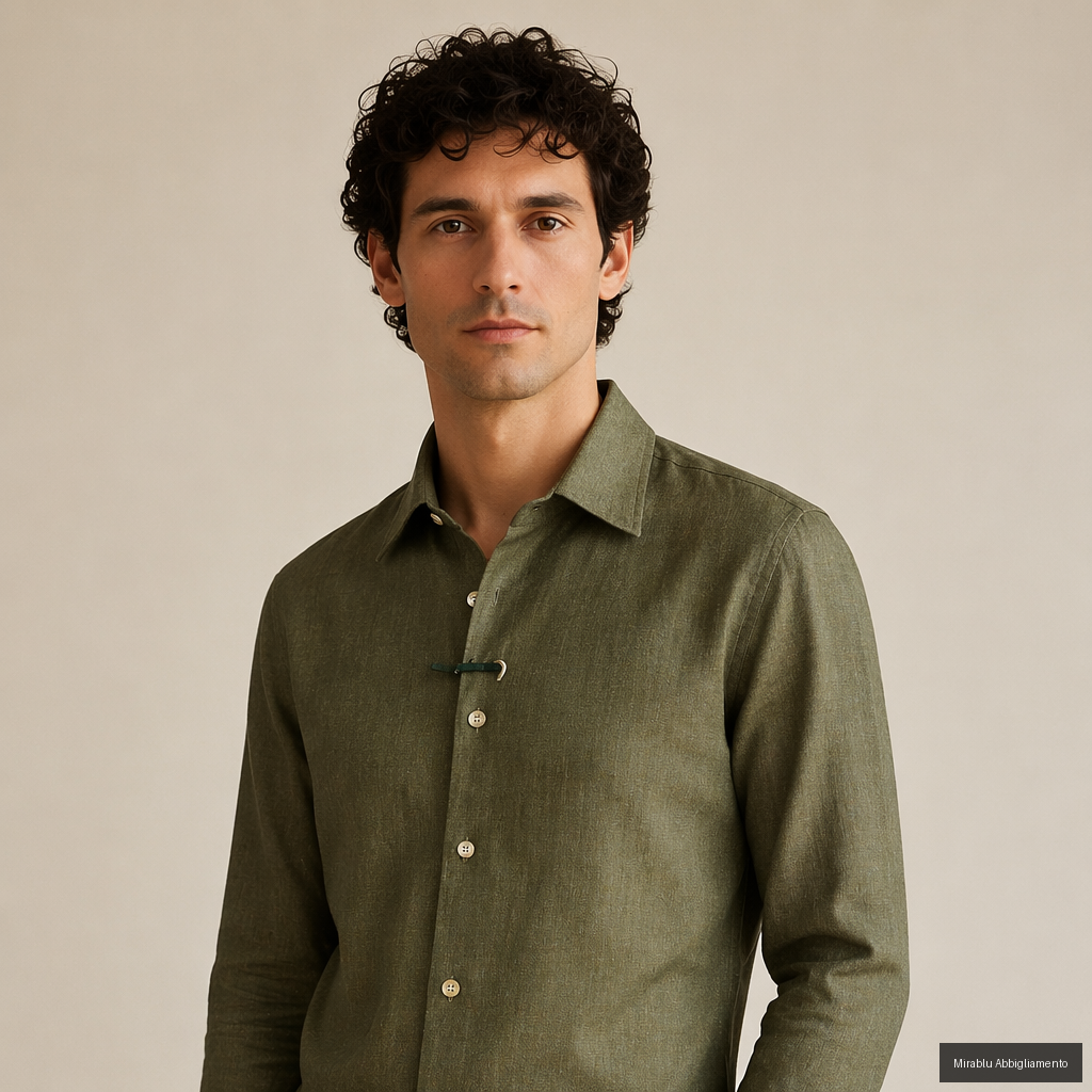 ALEA CAMICIA MANICA LUNGA STDIR00LW_1644 COL. 24  VERDE MILITARE - P/E 26